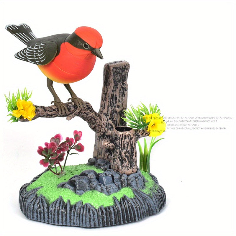Simulation Voice-activated Bird Decoration Display Electric Induction Parrot Can Call And Move Birdcage Electronic Pet Toy