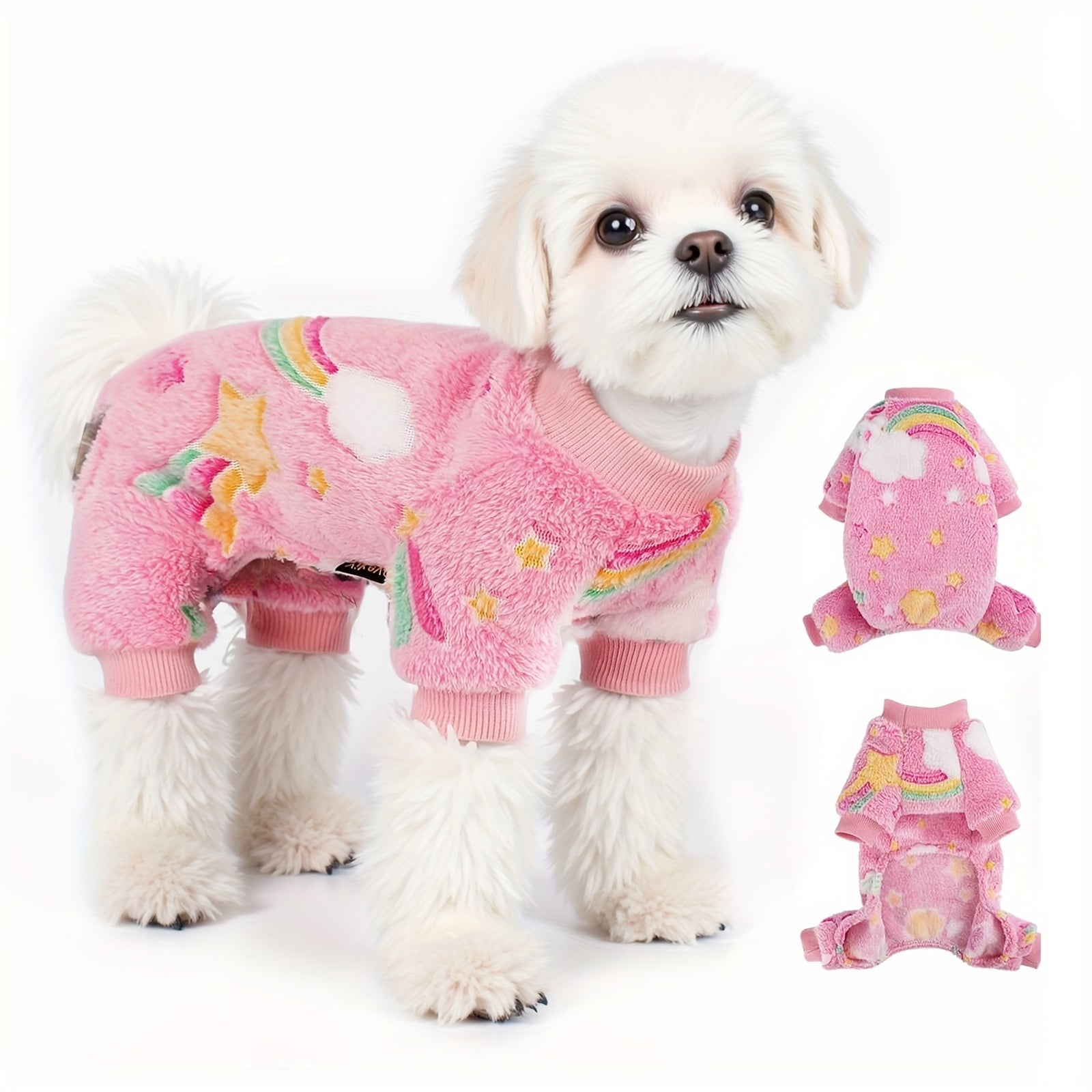 Dog Pajamas For Small Dogs, Fall Winter Dog Pjs Cute Extra Small Puppy Clothes, 4 Legs Dog Sweater Jumpsuit, Soft & Stretchy Dog Onesies Pet Apparel Outfits For Chihuahua Yorkie Cat