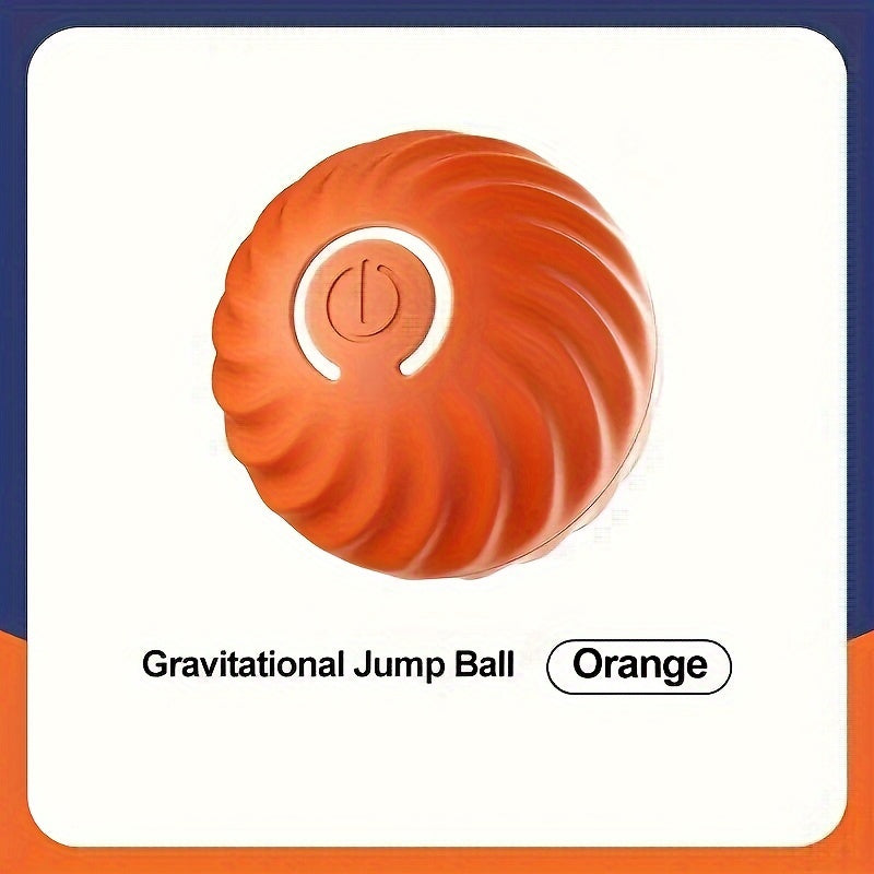 1pc Interactive Gravity Jumping Ball - Electric Self-Rolling Pet Toy with Intelligent Design, Automatic Charging, and Teeth Grinding Function for Dogs and Cats - Fun and Engaging Interactive Supplies for Pet Owners