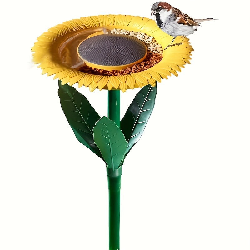 Sunflower Bird Feeder for Outdoor Garden - Durable PP Material, Perfect for Festive Yard Decor & Attracting Birds