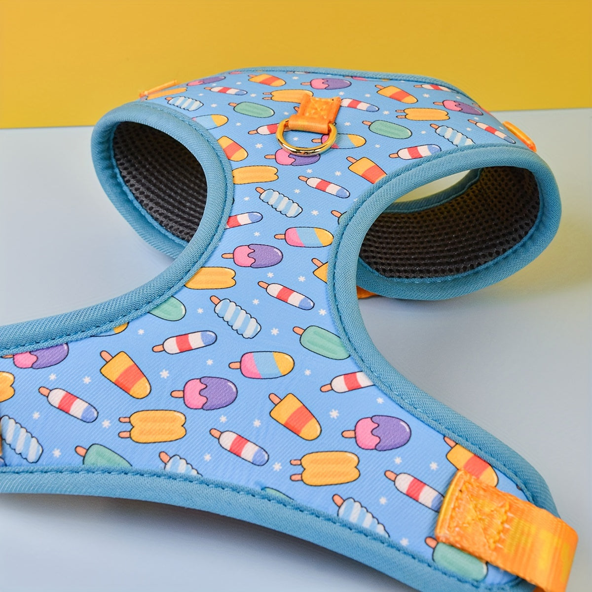 Luxury Golden Metal Clasp Fashion Printed Pet Harness