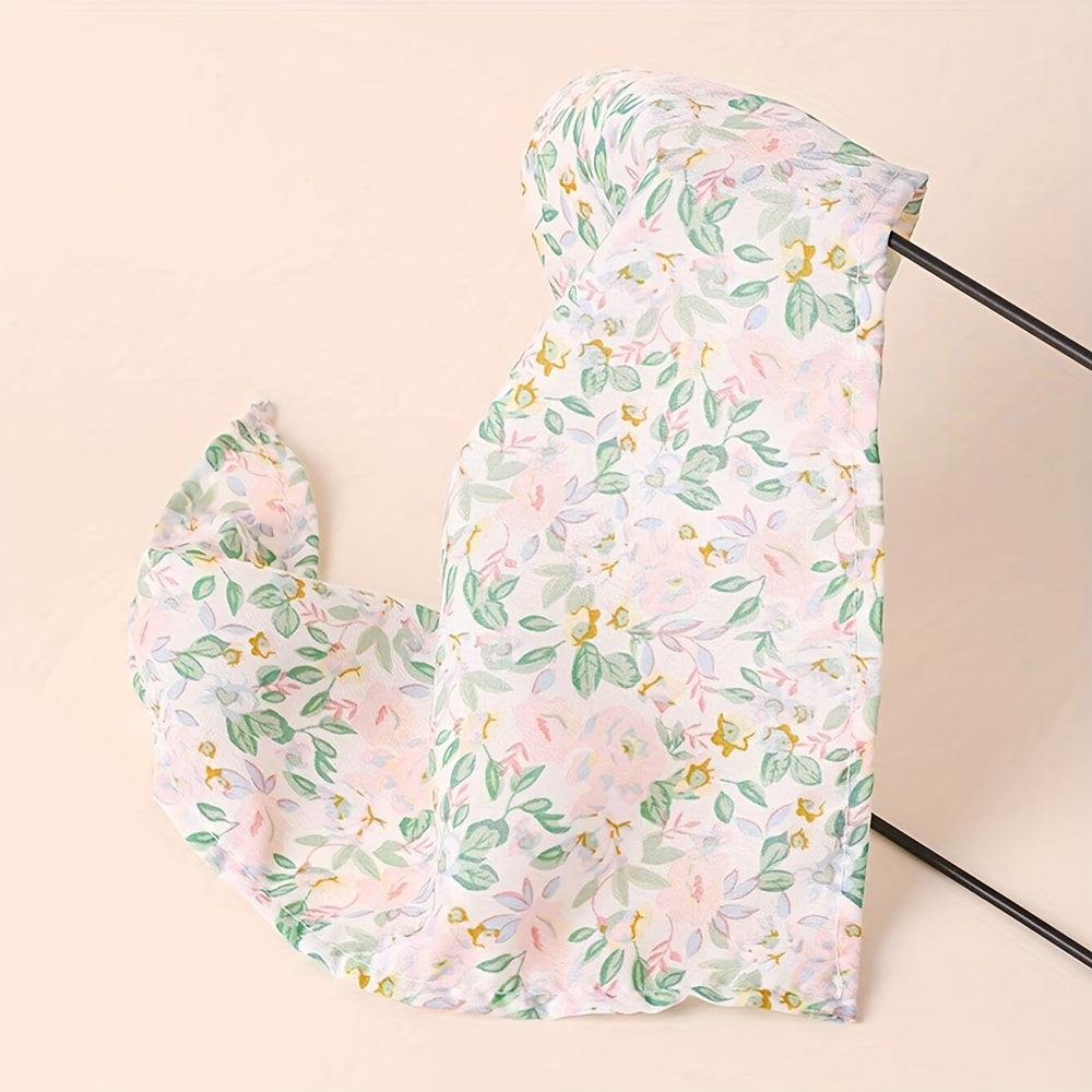 2pcs Dog Bandanas, Floral Print Pet Scarves, Breathable Polyester, Machine Washable, All-Season Comfort, Knit Fabric Pullover Pet Accessories for Small, Medium, Large, and Extra Large Breeds