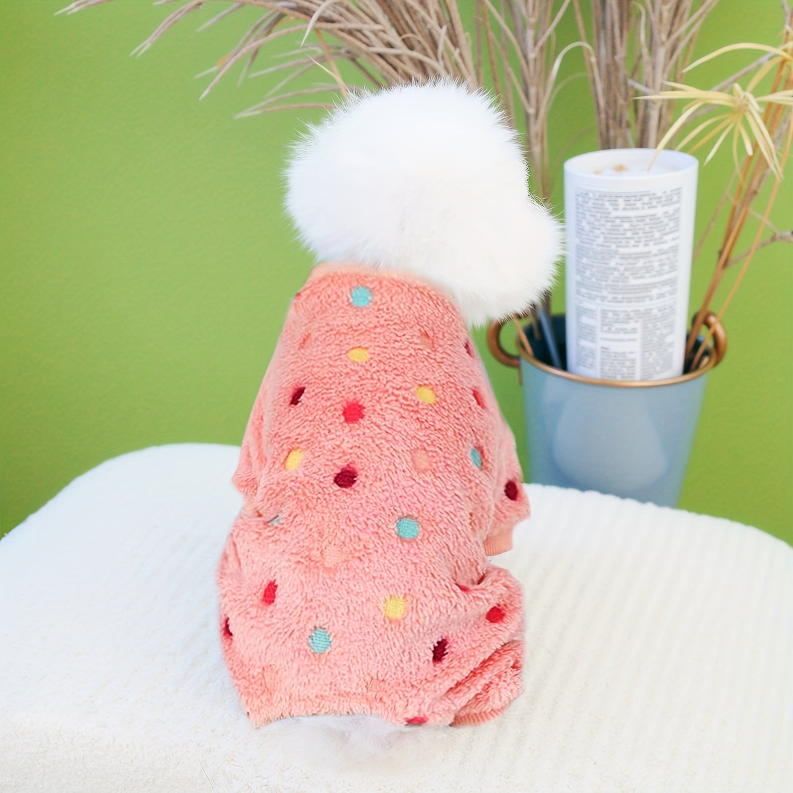 Extra Small Dog Pajamas, Soft & Stretchy 4 Legs Dog Sweater Jumpsuit, Cute Fall Winter Dog Onesies Pet Apparel Outfits for Chihuahua Yorkie