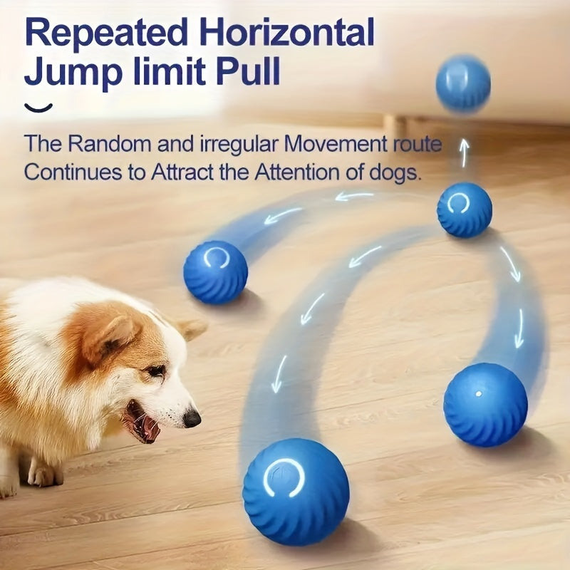 1pc Interactive Gravity Jumping Ball - Electric Self-Rolling Pet Toy with Intelligent Design, Automatic Charging, and Teeth Grinding Function for Dogs and Cats - Fun and Engaging Interactive Supplies for Pet Owners