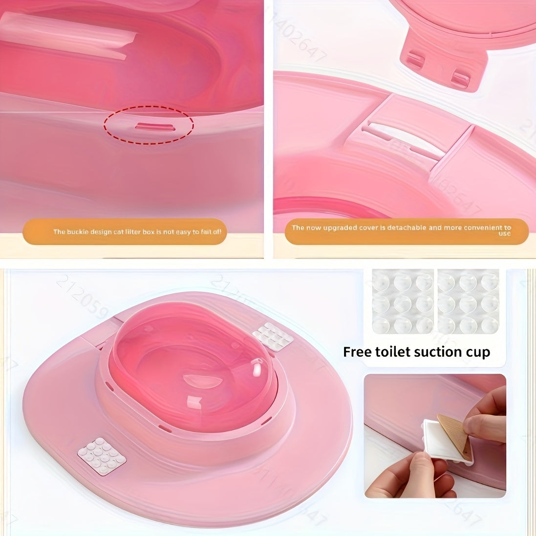 Universal Large Cat Litter Box with Splash Guard, Multi-Functional Cat Toilet, Pet Supplies, Easy-to-Clean Litter Training Tray for Cats, Cat Bathroom, Large Size Cat Training Bowl, Washable Pet Accessories, Home Pet Essentia