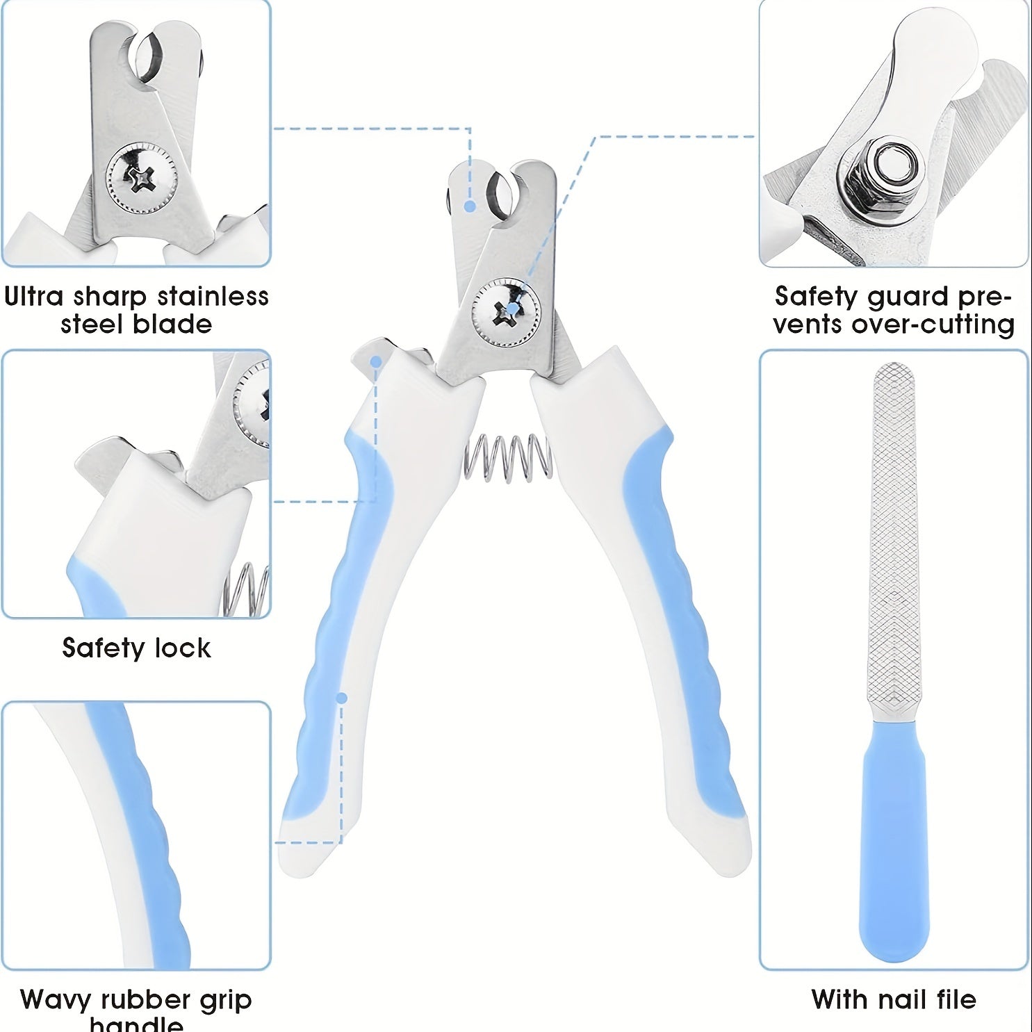 7 Pack Pet Grooming Set, Hair Removal Comb For Dog, Flea Comb, Dog Shampoo Brush, Pet Nail Clippers, Dog Toothbrush Set