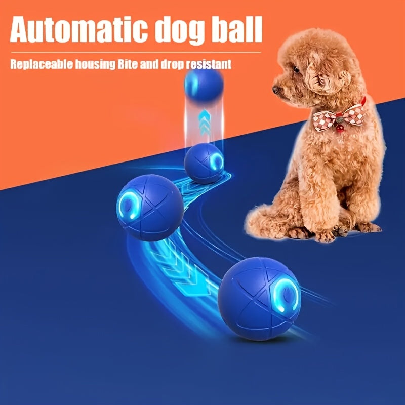 Interactive Gravity Bouncing Dog Toy - a Durable Chew Ball with an Automatic Teasing Feature, Rechargeable Lithium Polymer Battery, an Electric Pet Toy for Dogs to Entertain Themselves.