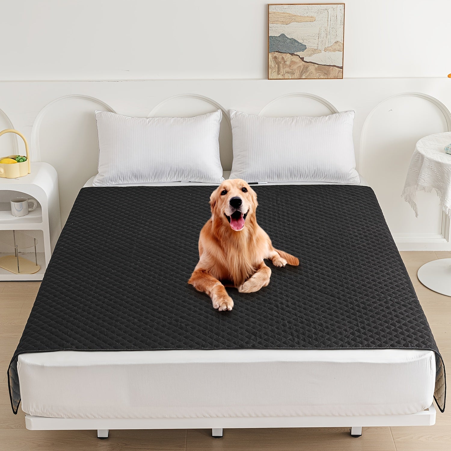 Waterproof Pet Bed Mat for Medium & Large Dogs - Non-Slip, Odor-Resistant Sofa Protector with Plaid Polyester Fill, Machine Washable, Pet Furniture Protection, Urine-proof, Car Mat