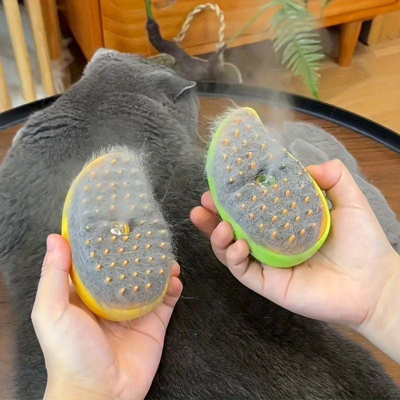 3-in-1 Steam Pet Grooming Brush for Cats & Dogs - USB Rechargeable, Water Spray Comb for Easy Hair Removal and Bathing