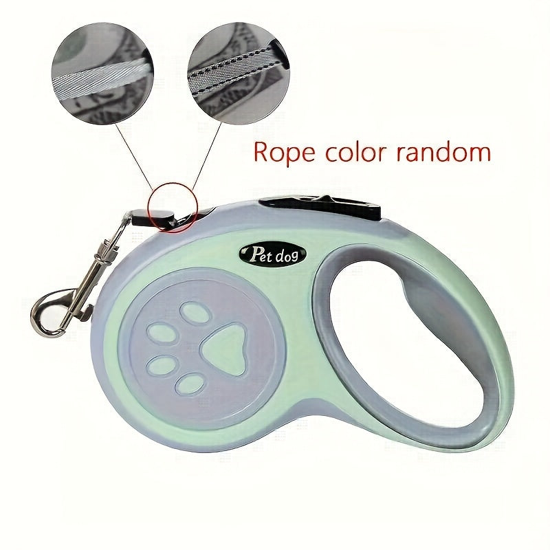 Durable Nylon Retractable Dog Leash With One-Button Control, Great For Outdoor Walks & Travel With Small And Medium Pets