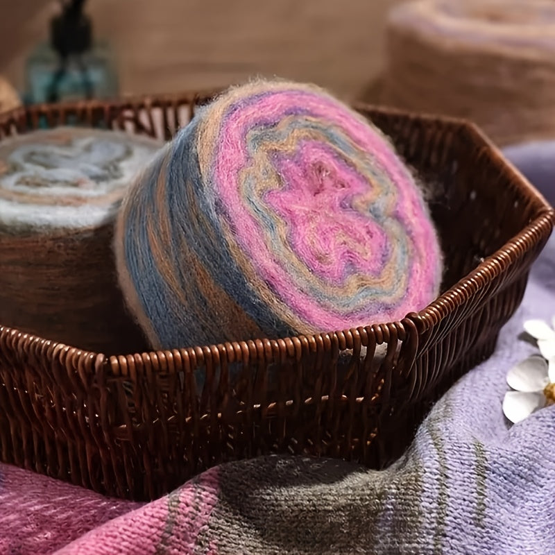 4 Pce/set, 400g Yarn, Hand-knitted Yarn, Spray Yarn, Cloud Yarn, Cake Yarn, And Rainbow Yarn, Soft And Comfortable, Suitable for Crochet, Scarves, Sweaters, Shawls, Blankets, Pet Toys, Handmade Gifts, Halloween, Christmas, An