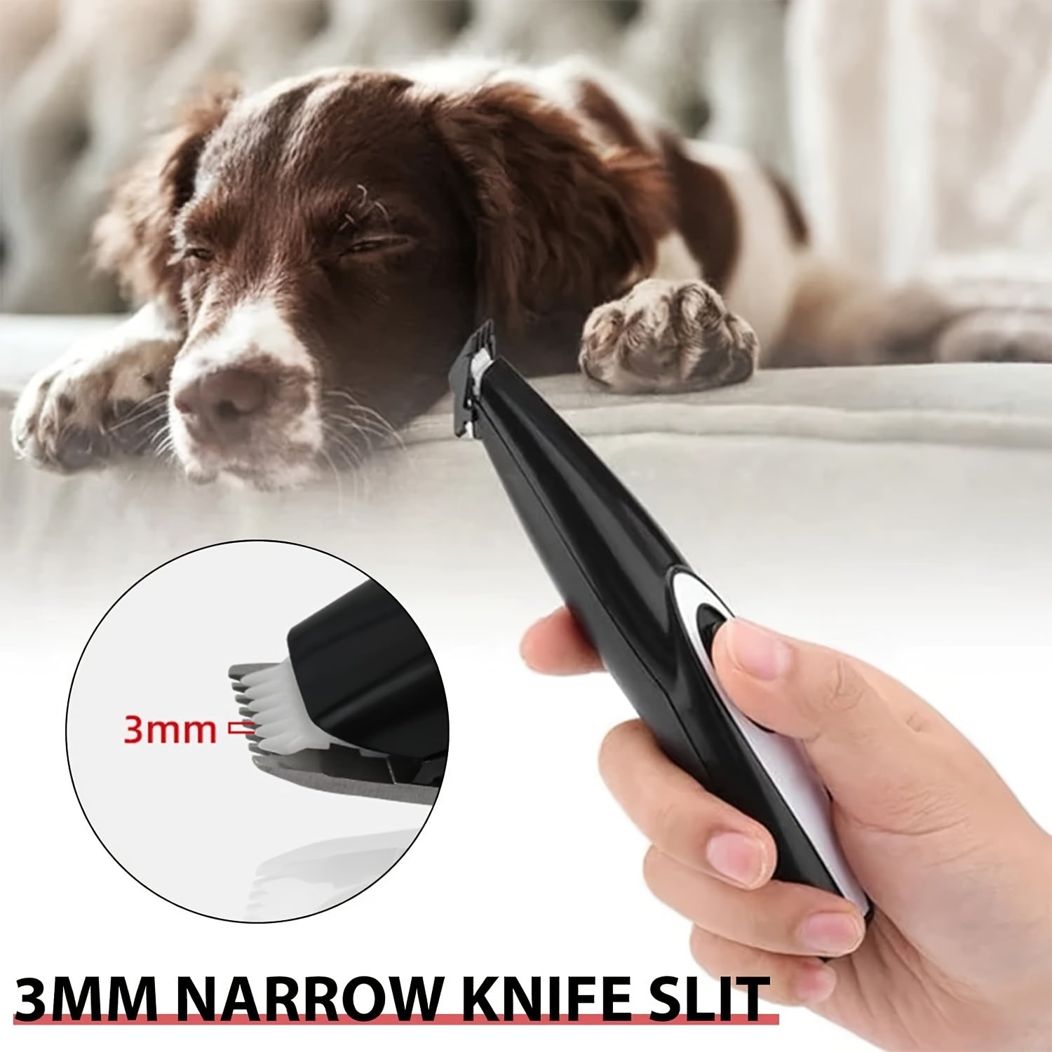 Pet Hair Clipper Dog Grooming Clipper Kit USB Rechargeable Dog Cat Shaver Clipper Cordless Electric Quiet Pet Grooming Tool