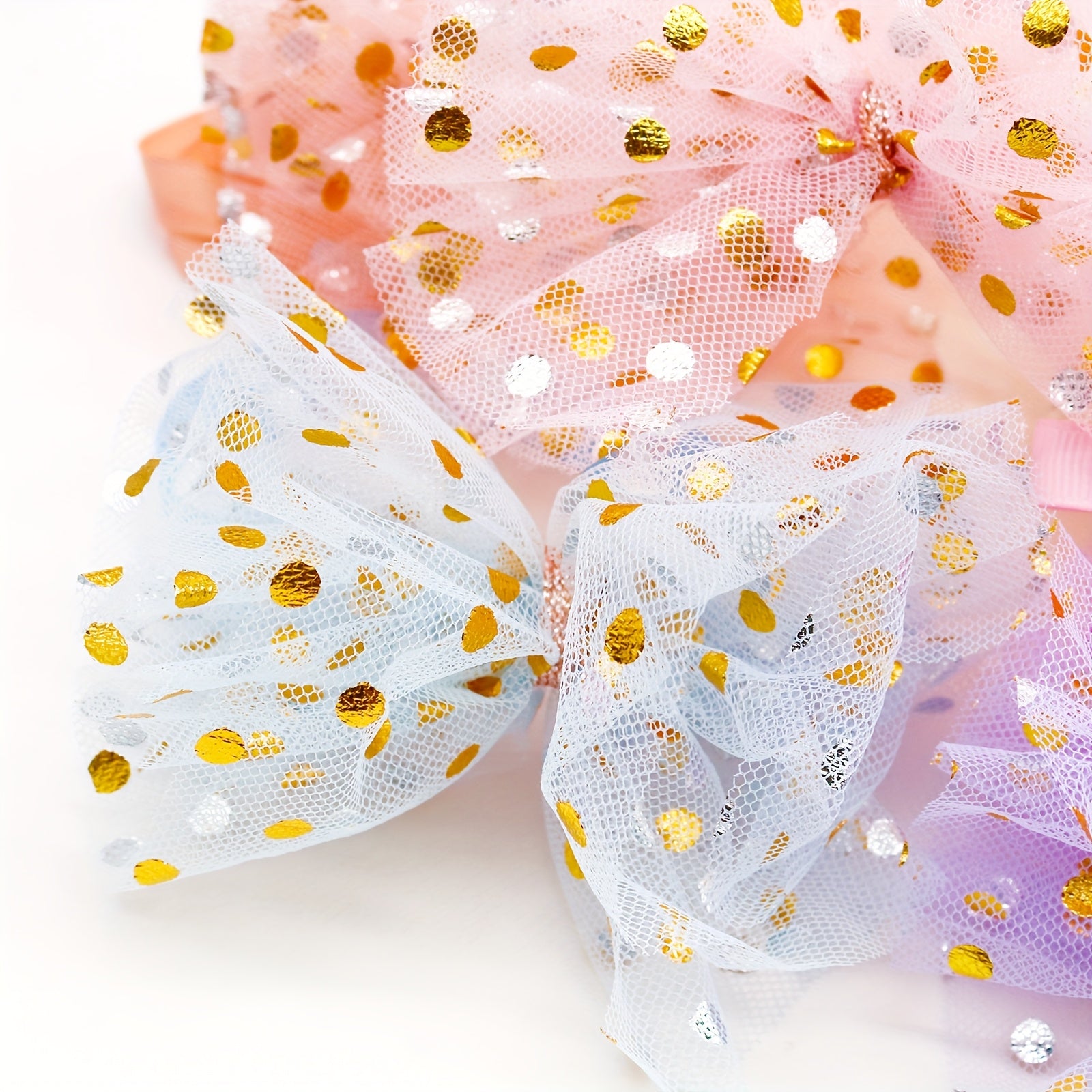 30pcs Elegant Pastel & Bright dog bows - Soft, No-Sew Press-On Closure, for Small/Medium/Large Dogs - Perfect for Everyday, Parties, Photo Shoots - Bulk Pet Collar Decorations (30 Count), Dogs Accessories, Glittery Bow Design