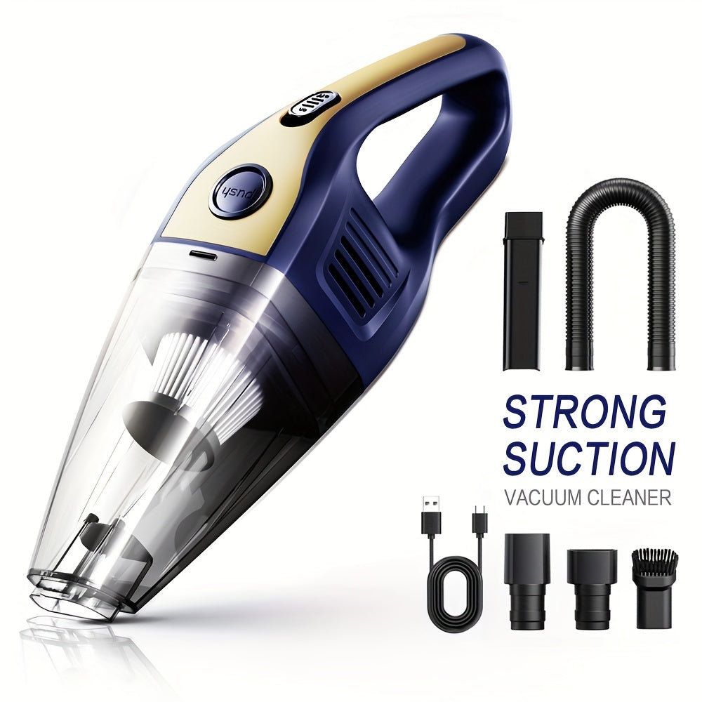 Car Vacuum Cleaner 5000pa Strong Suction, Powerful Handheld Wireless Vacuum Cleaner, USB Charging Long Working, Car Accessories For Men Women, Suitable For Cars, Homes, Offices, Pet Hair Cleaning