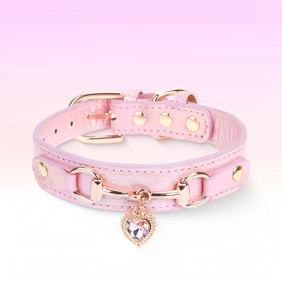 CP567 Love Heart Diamond Pet Collar