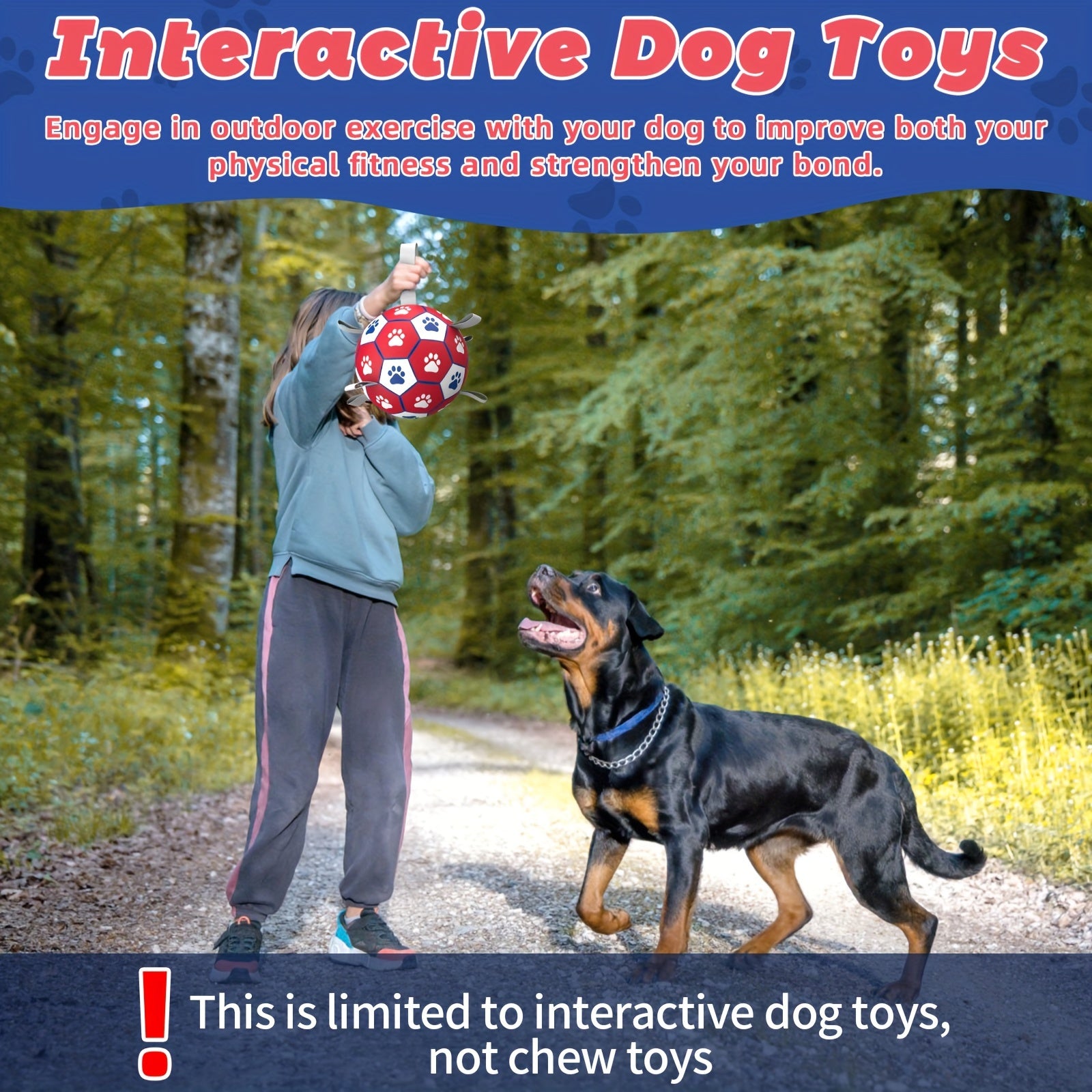 1pc Durable Football Design Pet Toy With Straps, Dog Chewing Ball Toy For Training Playing Teeth Cleaning, Interactive Fetch Pet Toy For Small Medium Large Dogs