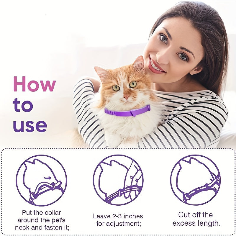 3-Pack Calming Collar For Dogs, 24.5 Inches Adjustable Collar, Fast-Acting Stress Reducing Pet Collar With Natural Ingredients, Safe For Pets And Humans