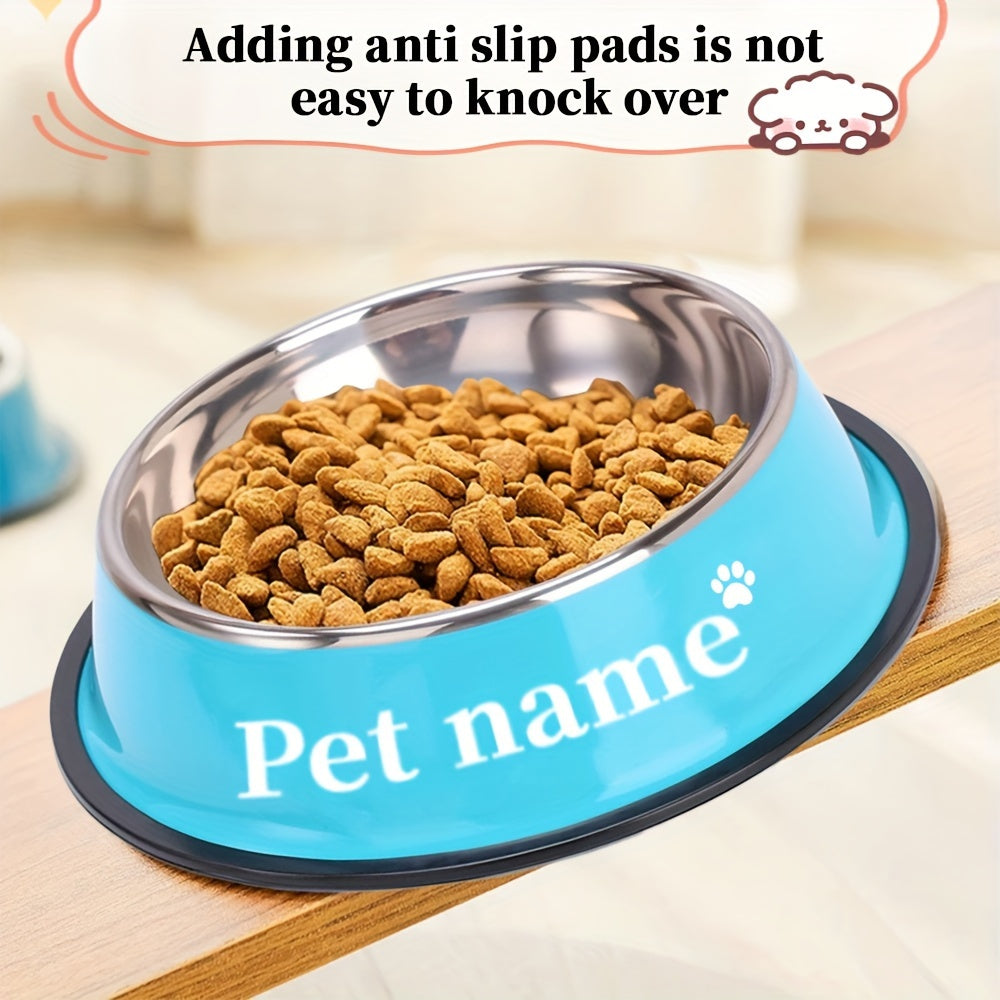 Pawfect Pets Stainless Steel Pet Bowl - Durable, Non-Slip, Spill-Proof, and Easy-to-Clean Dog & Cat Feeder for Food and Water - Personalized Memorial Gift with Custom Engraving for Pet Lovers