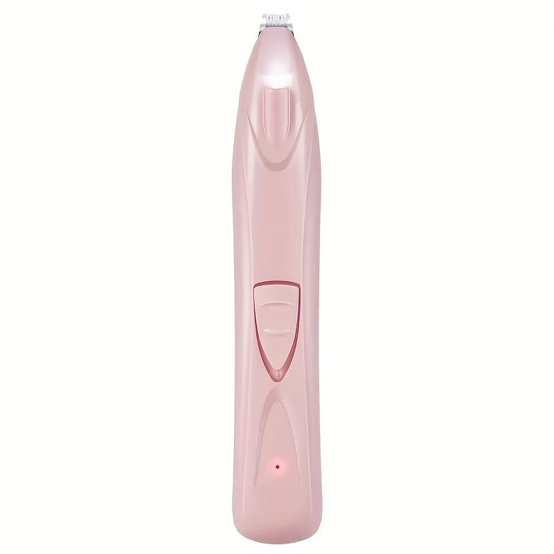 Rechargeable Pet Grooming Clipper with LED Light - USB Charged, Lithium Battery Powered for Dogs & Cats