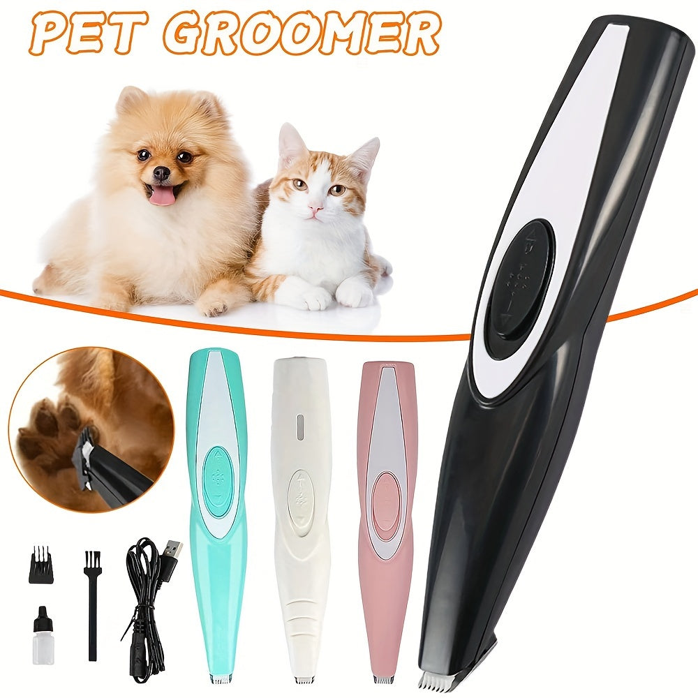 Pet Hair Clipper Dog Grooming Clipper Kit USB Rechargeable Dog Cat Shaver Clipper Cordless Electric Quiet Pet Grooming Tool