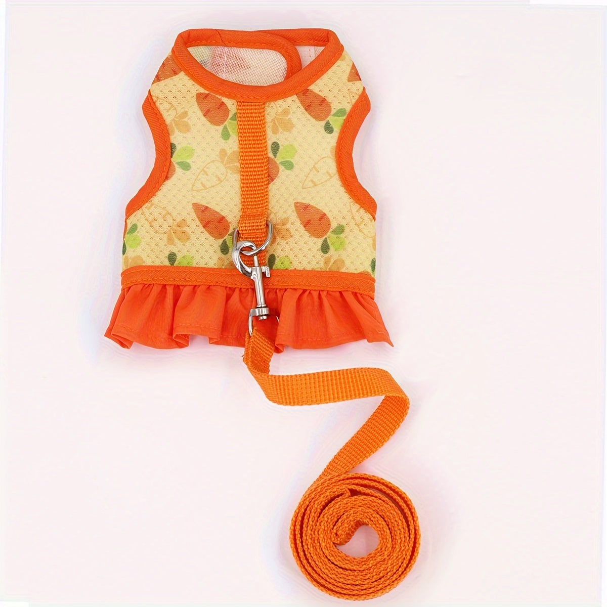 Breathable Mesh Bunny Harness with Fruit Print