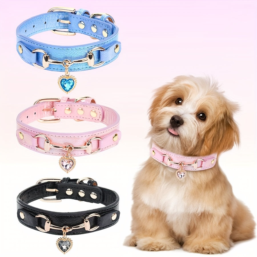 CP567 Love Heart Diamond Pet Collar