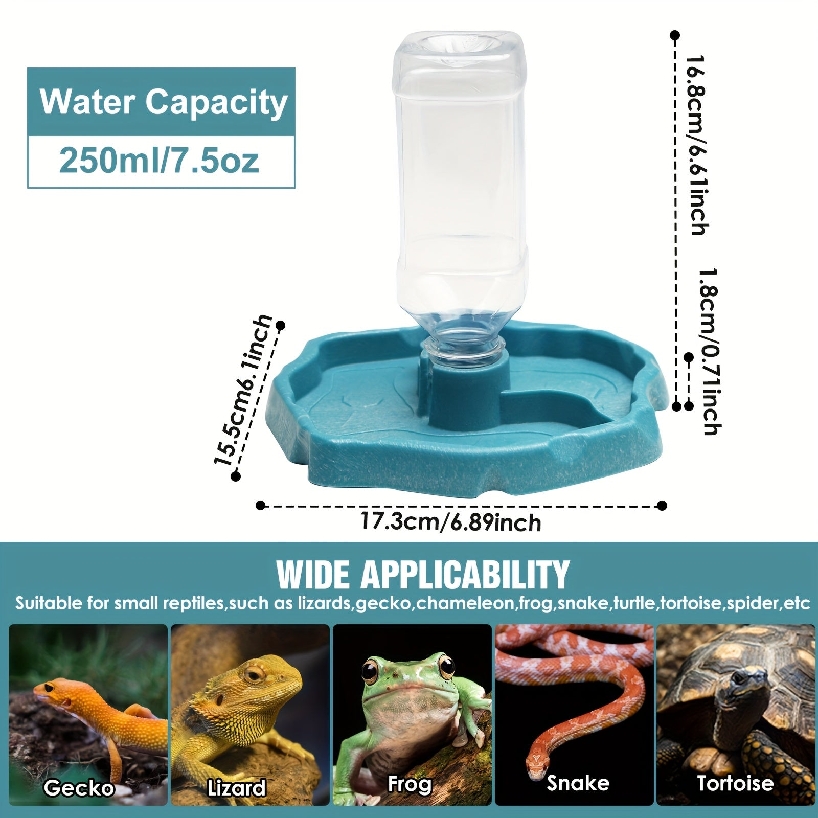 2-in-1 Small Pet Feeding & Watering Bottle - Durable PP Material, Ideal for Rabbits, Hamsters, Chicks, Kittens, and Turtles - Green with Clear Plastic Dispenser