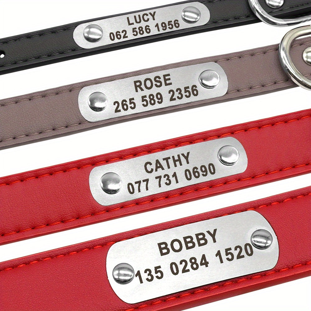 Custom Engraved Dog Collar with Personalized ID Tag
