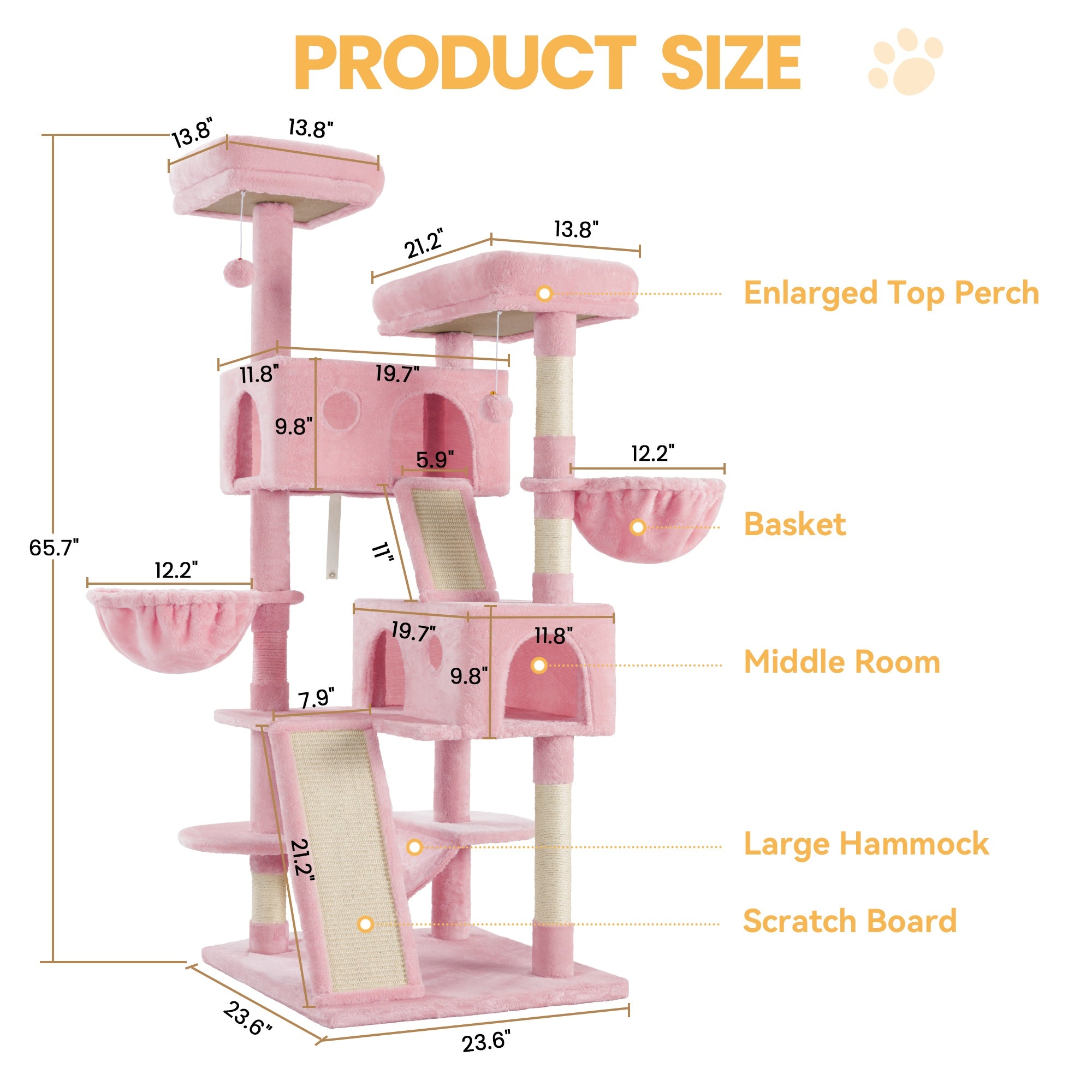 Multi-Level Cat Tree Tower for Indoor Cats