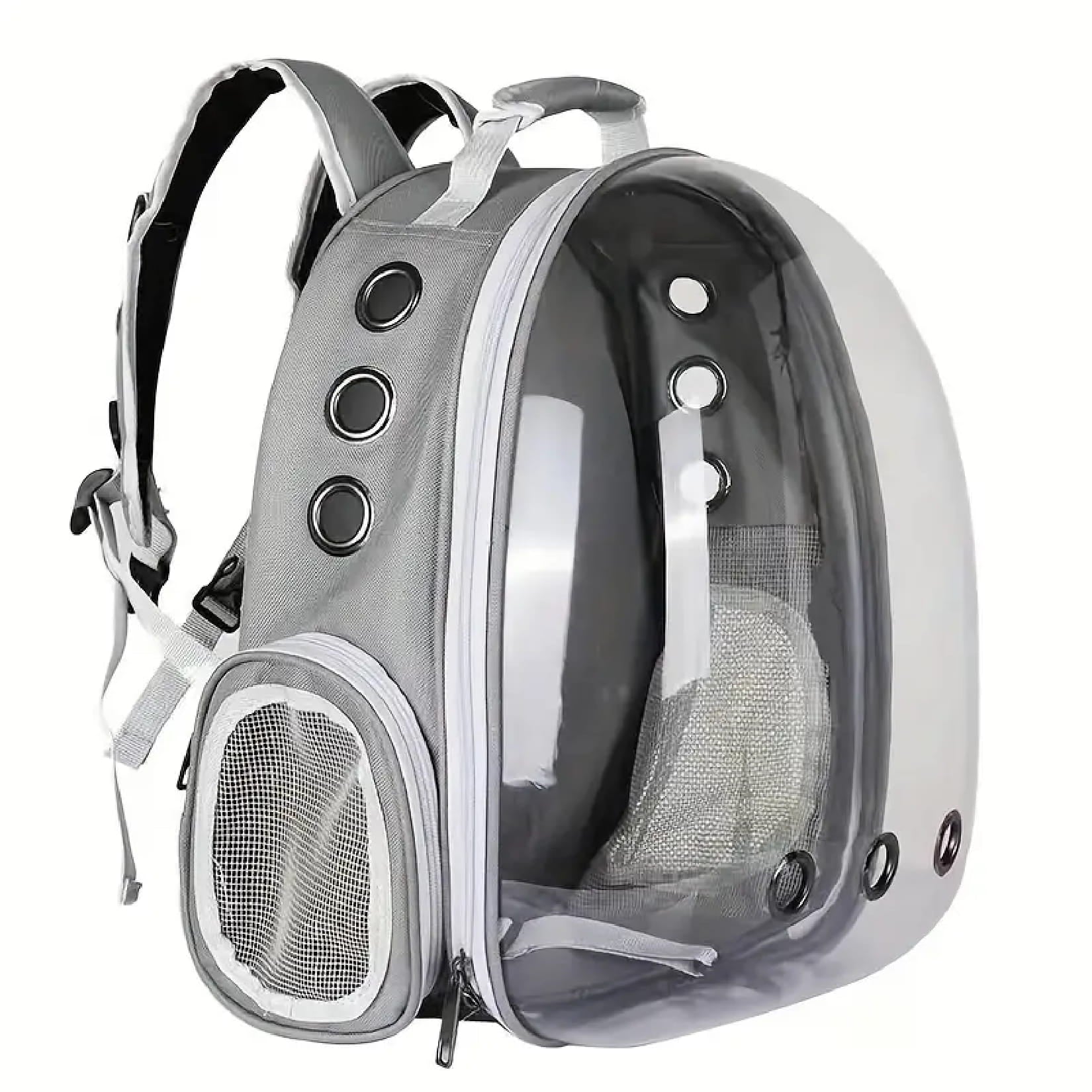 Cat pet harness backpack, cat carrier, portable transparent space capsule pet carrier for outdoor use, breathable cat backpack