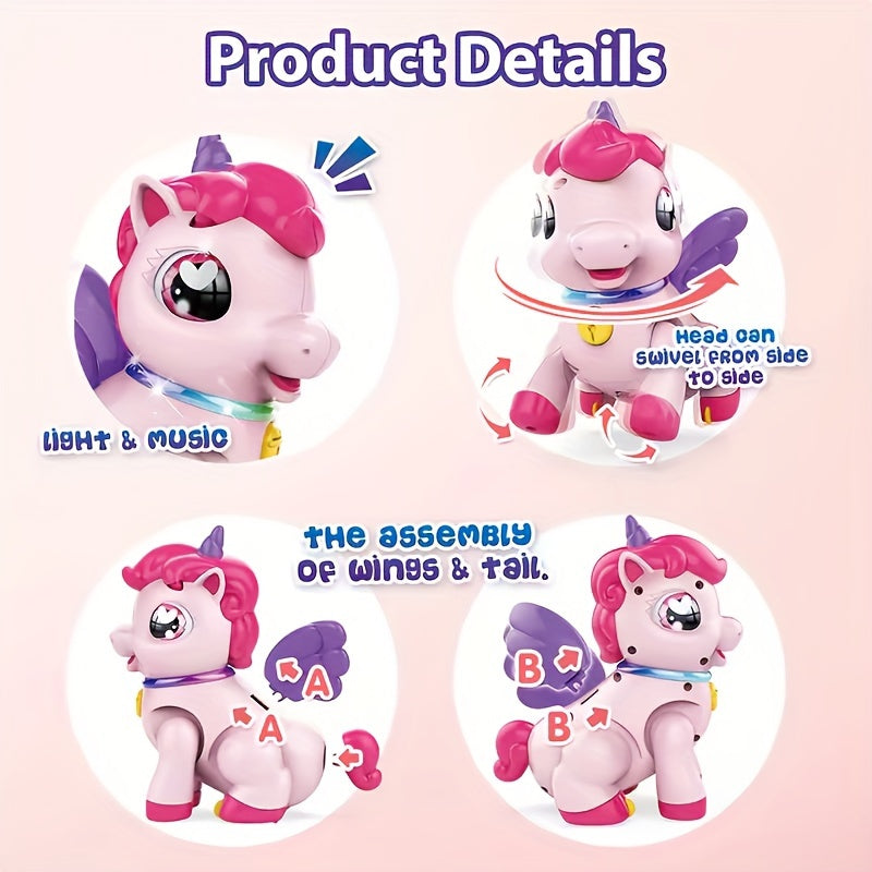 Magical Unicorn Electronic Pet Toy with Lights & Sounds - Perfect Educational Play for Youngsters Ages 0-6, Ideal Birthday, Halloween, Christmas Gift