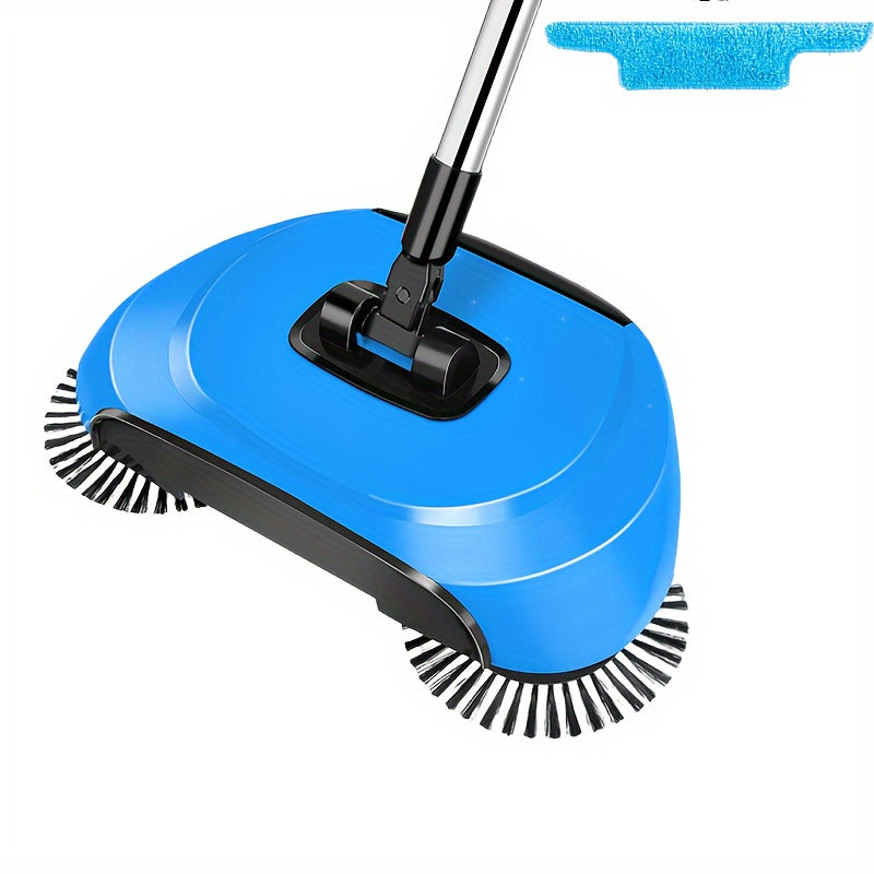 1set, 3 In 1 Multifunctional Hand Push Sweeper, Vacuum Cleaner, Hand Push Sweeping And Moping Machine, To Remove Garbage, Pet Hair And Dust, Dry And Wet Use, Suitable For Hardwood Ceramic Tiles, With 1/2/5/10 Cloth, Cleaning