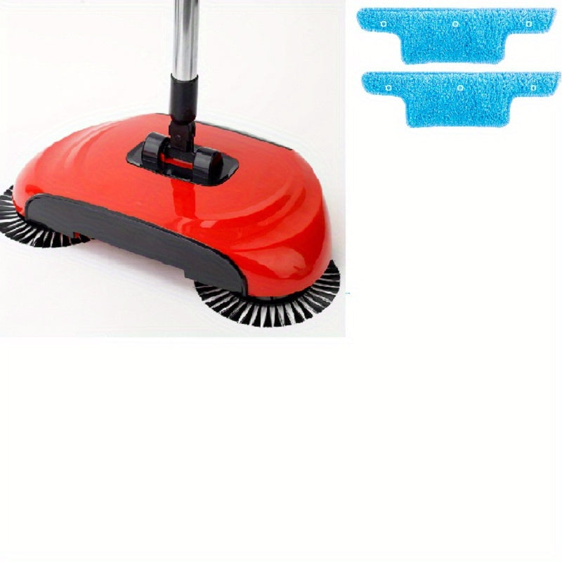 1set, 3 In 1 Multifunctional Hand Push Sweeper, Vacuum Cleaner, Hand Push Sweeping And Moping Machine, To Remove Garbage, Pet Hair And Dust, Dry And Wet Use, Suitable For Hardwood Ceramic Tiles, With 1/2/5/10 Cloth, Cleaning