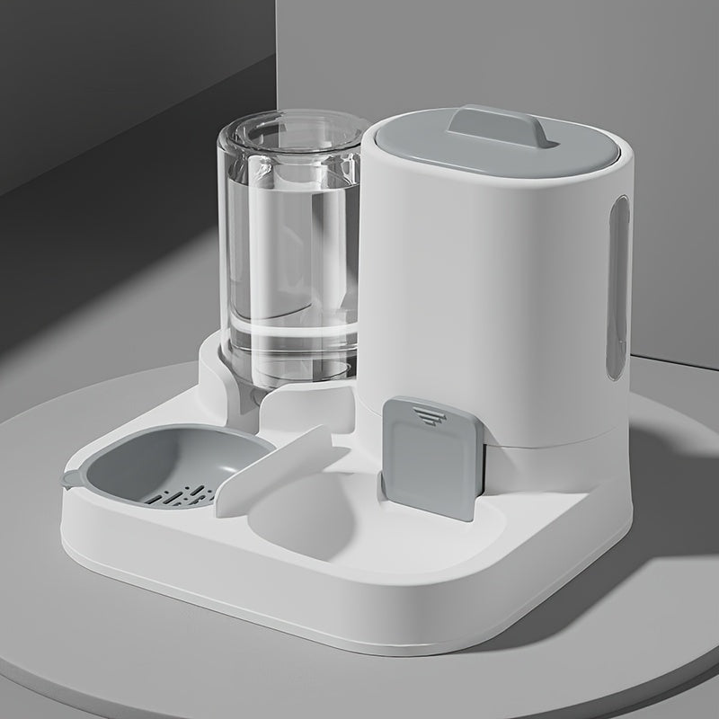 New 1pc Cat Two-in-One Automatic Feeder and Waterer, Pet Bowl Dog Basin Universal Pet Supplies