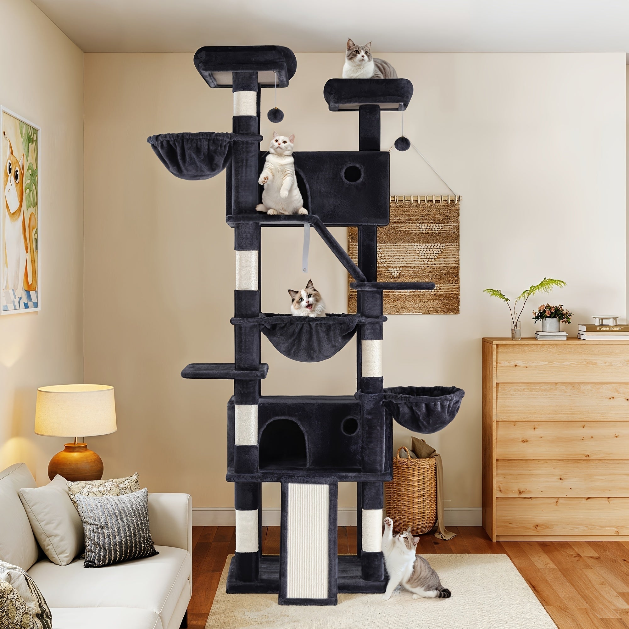 Multi-Level Cat Tree Tower for Indoor Cats