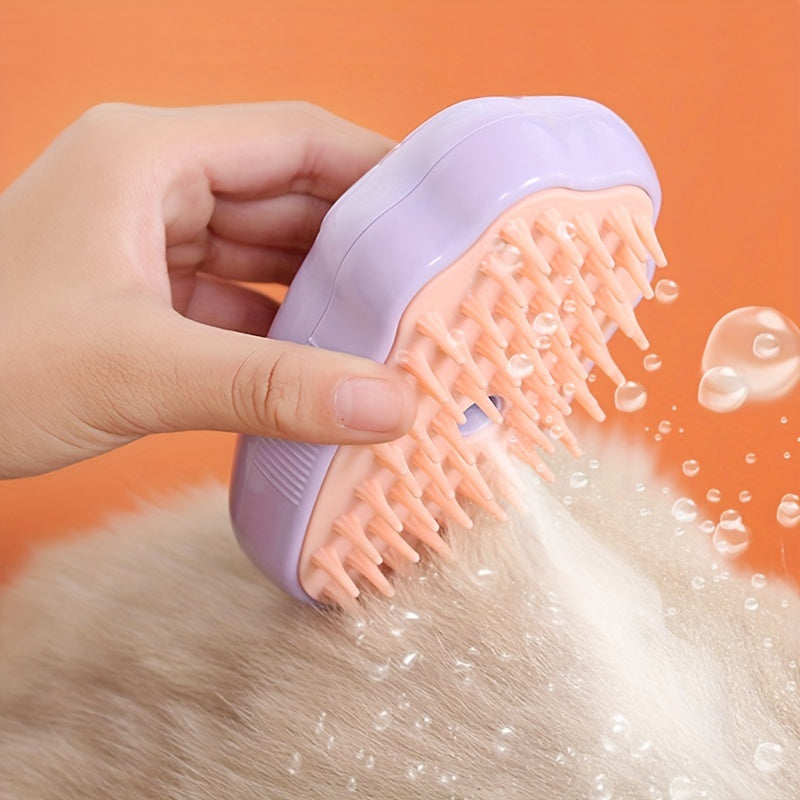 3 In 1 Self-cleaning Massage Combs, Pet Grooming Brush For Cats, Pet Steam Brush USB Charging Cat Comb, Undercoat Hair Removal Comb, Pet Care Electric Spray Massage Cat And Dog Remove Tangled And Loose Hair