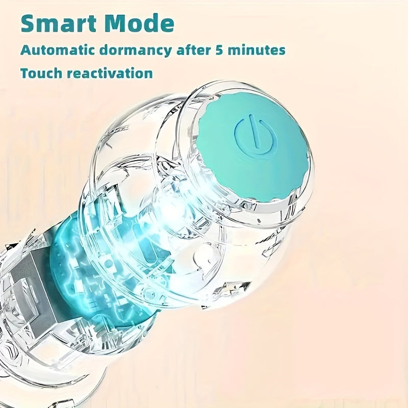 Smart Interactive Pet Toy - Rechargeable Rolling Ball for Dogs & Cats, USB, Silicone Material