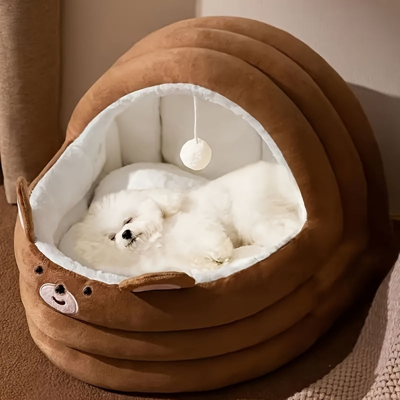 Cute Dog Bed Mat, Removable, Plush, Thick, Comfortable And Warm Pet Bed