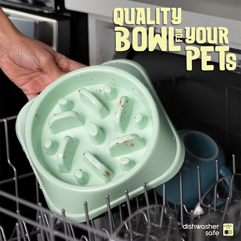 Slow Feeder Dog Bowl 3-Pack Set - Non-Slip Durable Bowls for Small Medium Large Dogs, Anti-Choking Puzzle Design, Easy to Clean Pet Feeding Dishes for Better Digestion & Mental Stimulation