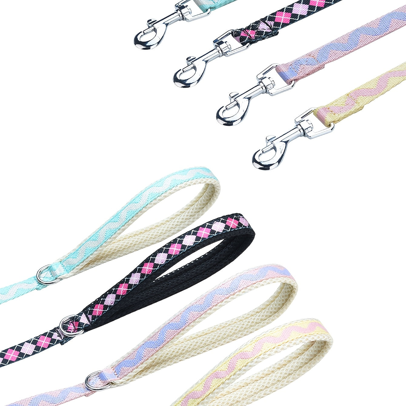 1pc Adjustable Pet Harness, Adjustable Neck and Chest, Durable Webbing Support, Anti-Deformation Metal D-Ring, Soft Mesh Fabric Base Material.