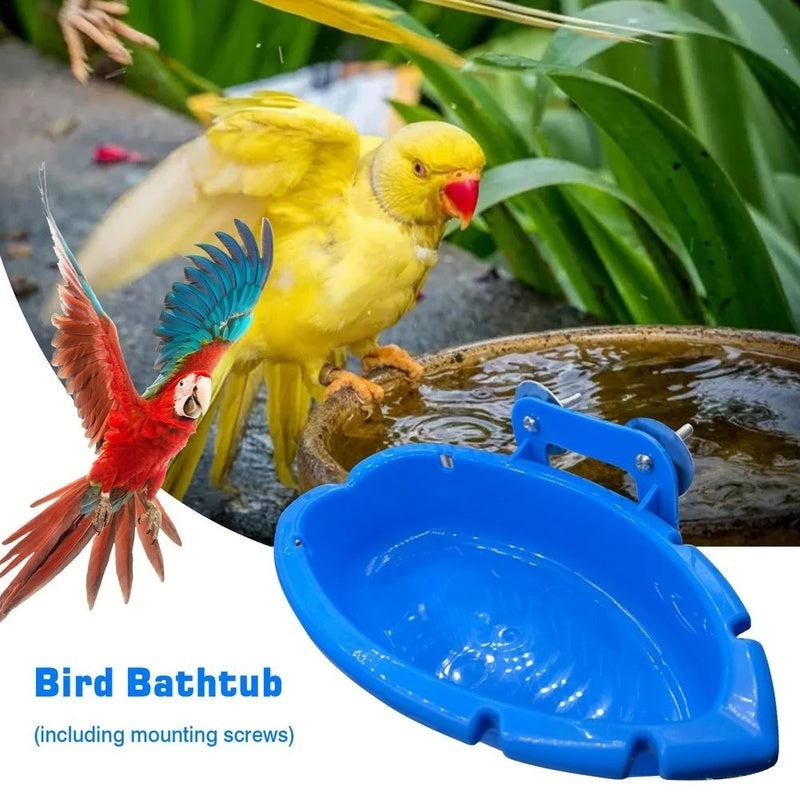 Hanging Bird Bath Tub for Parrot Cage - Easy to Clean and Durable Bird Bathing Box - For Parrots - Suitable for Daily Bathing - Perfect Gift for Bird Lovers
