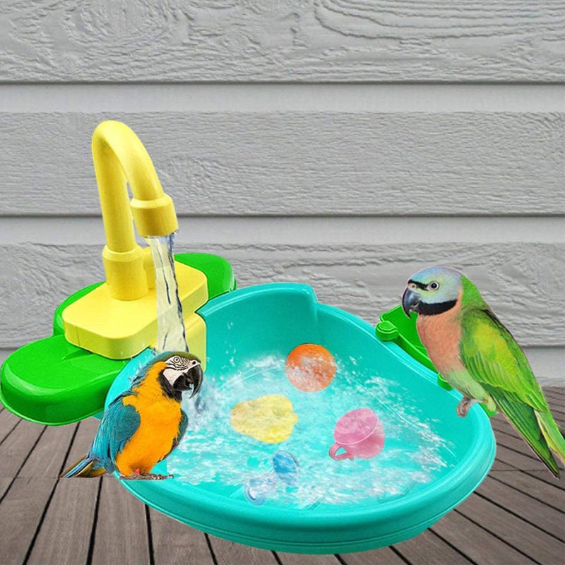 Battery-Free Parrot Bathing Basin, a Bird Shower Device, Automatic Bathing Box for Birdcages, Multifunctional Bird Bathing Tub.