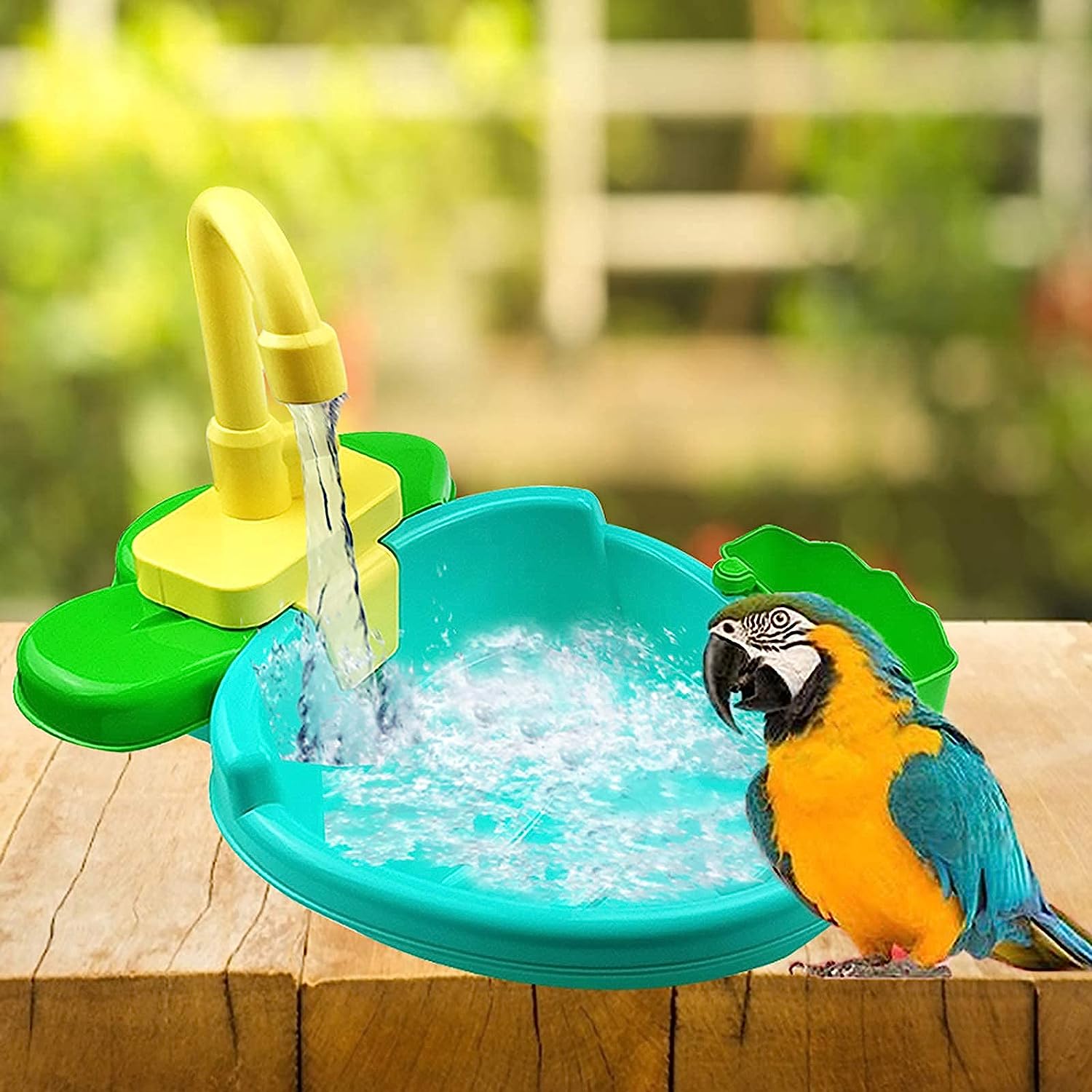 Battery-Free Parrot Bathing Basin, a Bird Shower Device, Automatic Bathing Box for Birdcages, Multifunctional Bird Bathing Tub.