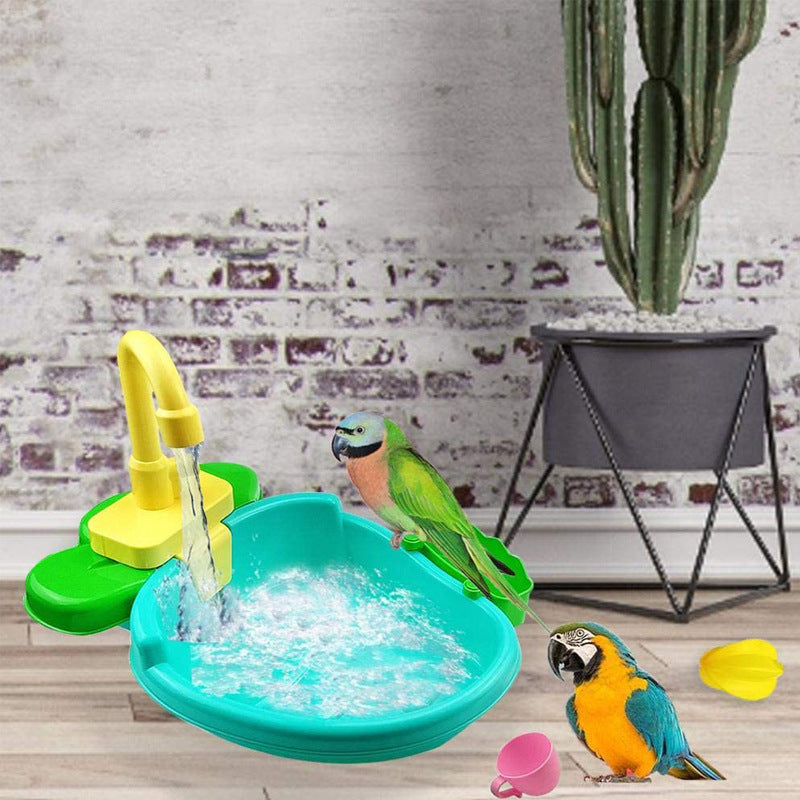 Battery-Free Parrot Bathing Basin, a Bird Shower Device, Automatic Bathing Box for Birdcages, Multifunctional Bird Bathing Tub.