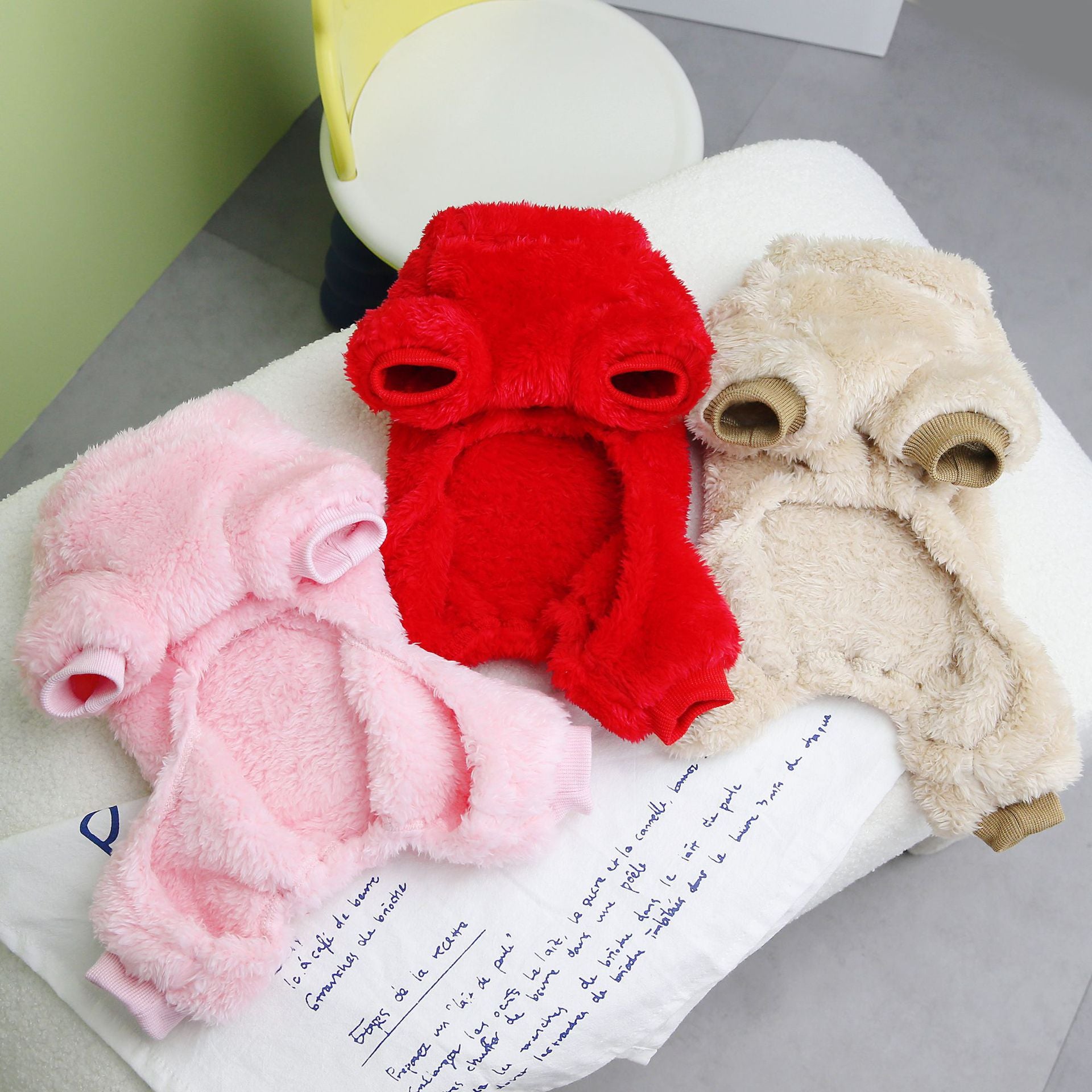 New Thickened Pet Apparel - Warm, Cute Bear Design, Plush Backpack Dog Sweater for Autumn and Winter - Soft, Cozy, and Adorable Dog Jumpsuit