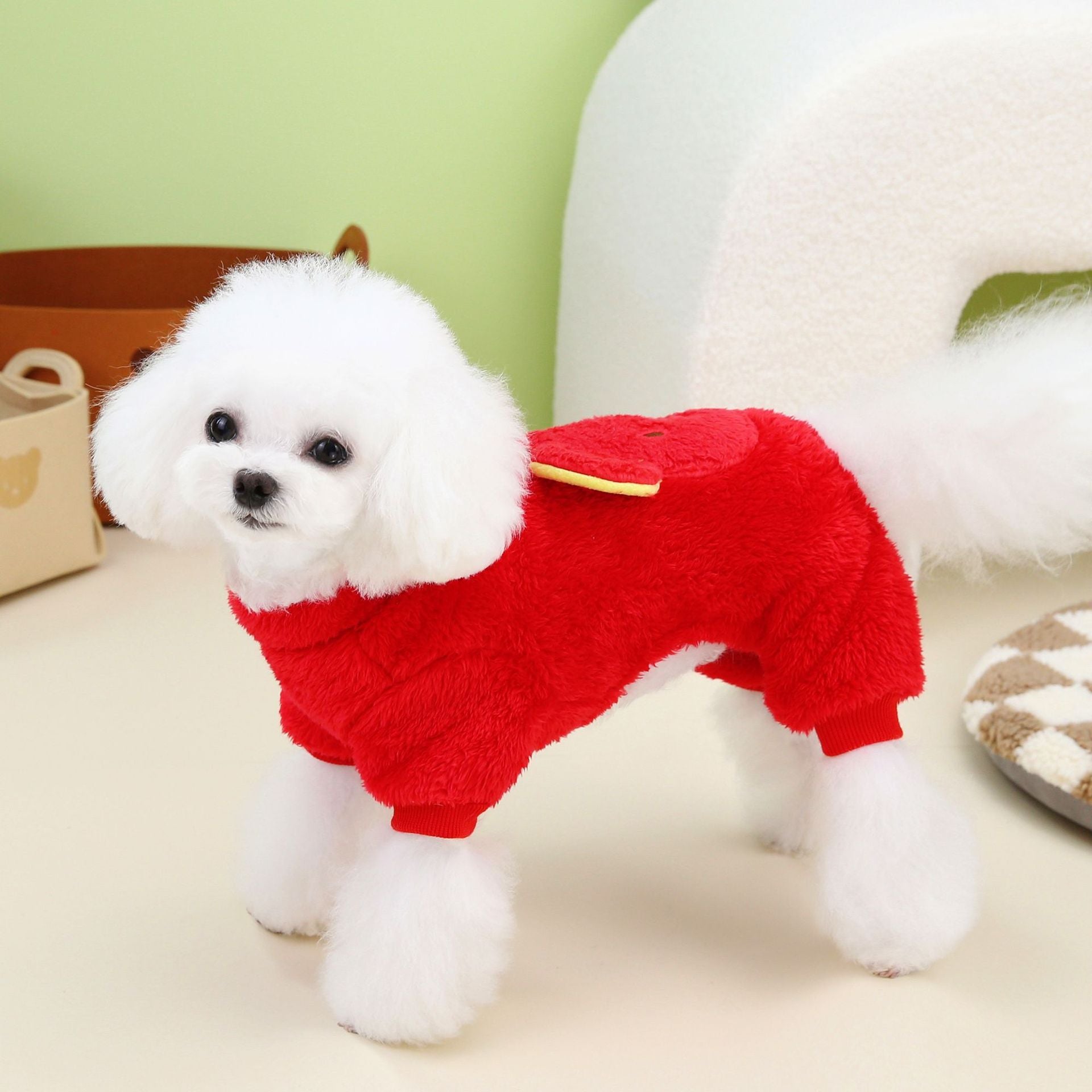 New Thickened Pet Apparel - Warm, Cute Bear Design, Plush Backpack Dog Sweater for Autumn and Winter - Soft, Cozy, and Adorable Dog Jumpsuit