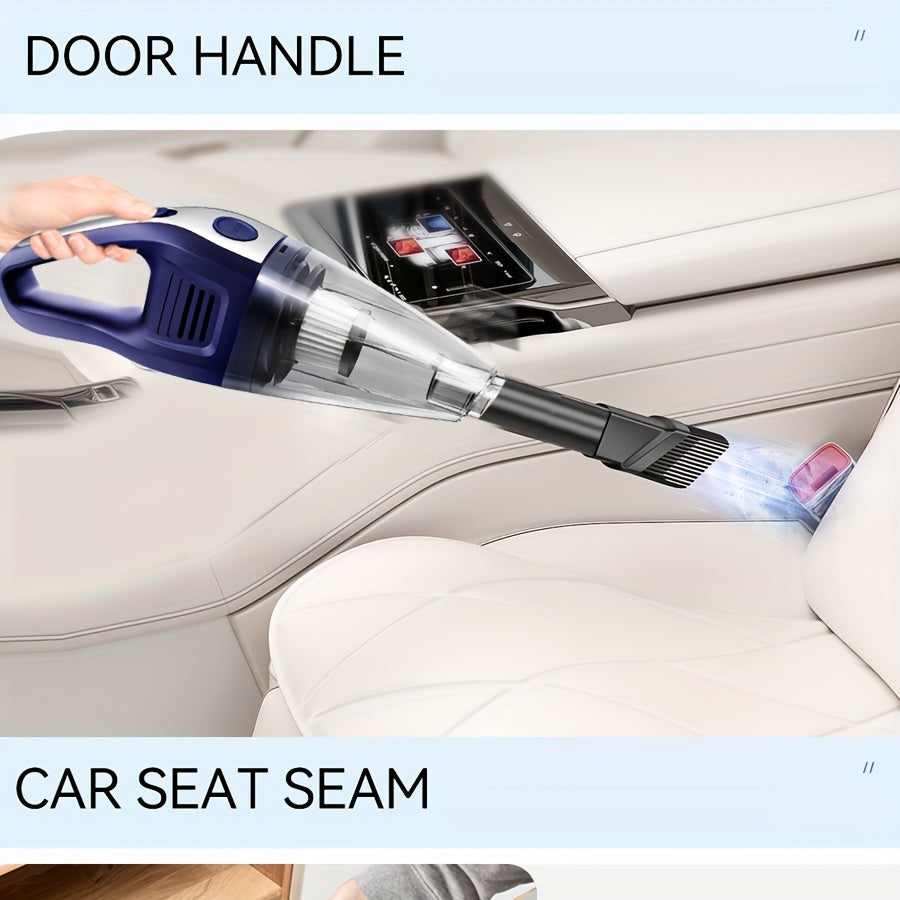 Car Vacuum Cleaner 5000pa Strong Suction, Powerful Handheld Wireless Vacuum Cleaner, USB Charging Long Working, Car Accessories For Men Women, Suitable For Cars, Homes, Offices, Pet Hair Cleaning