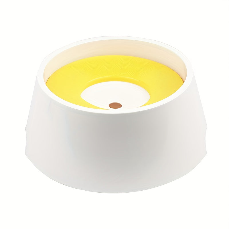 1pc Floating Spill-Proof Pet Water Bowl for Dogs & Cats - Anti-Splash Design, Durable Plastic, Large Capacity Easy-Clean Water Dispenser for Wet & Dry Food Areas, Sleek Pet Accessories, Easyclean Material