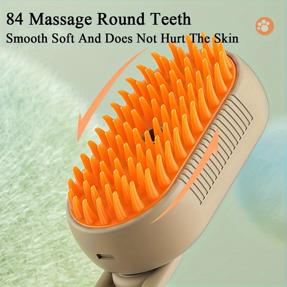 1pc Steamy Cat & Dog Brush - 3-in-1 Massaging Comb with USB Recharge, Hair Removal, and Gentle Pet Grooming - Perfect for Pet Owners and Groomers