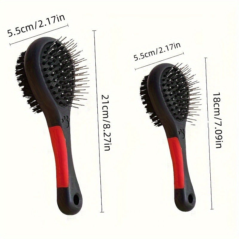 Silicone Dual-Sided Brush - Pet Grooming Tool for Dogs & Cats - Shedding and Dirt Removal